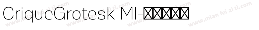 CriqueGrotesk MI字体转换